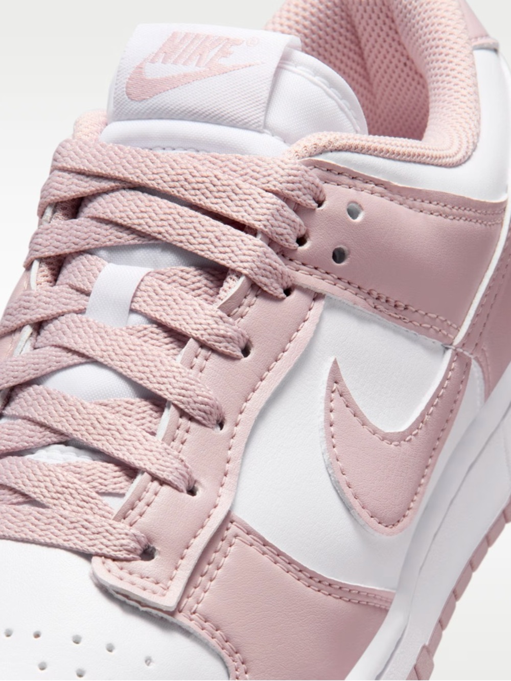 Nike Dunk Low Women’s “White Particle Rose” Sneakers Pink White Size 7 - Picture 12 of 13